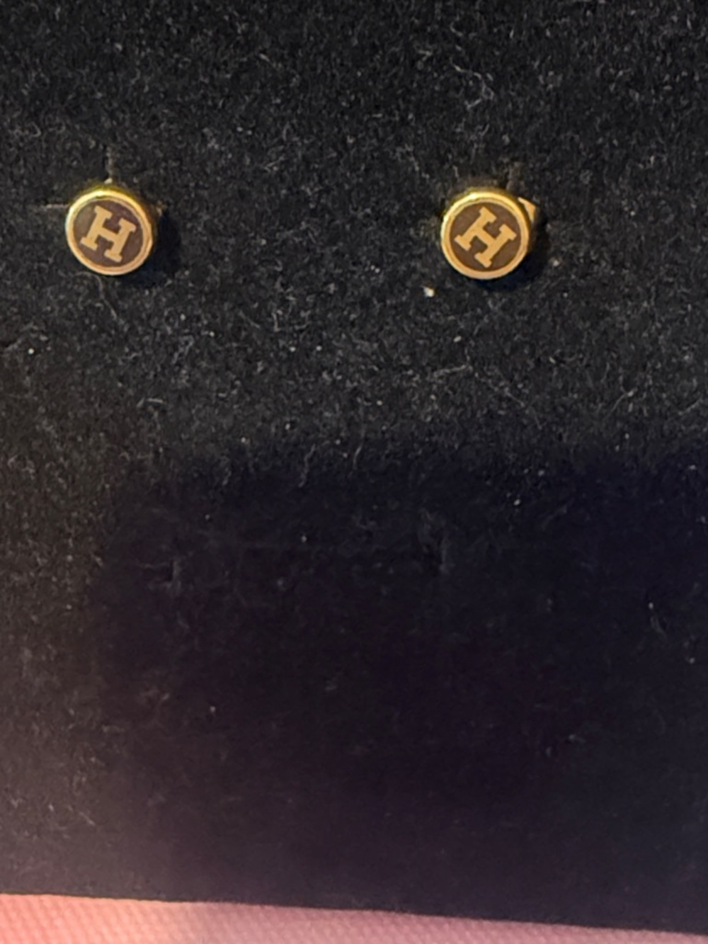 18k gold plated stainless steel waterproof micro Stud Earrings in Gold Tone